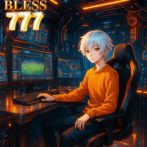 Imagem promocional da BLESS777 apresentando a plataforma e seus recursos